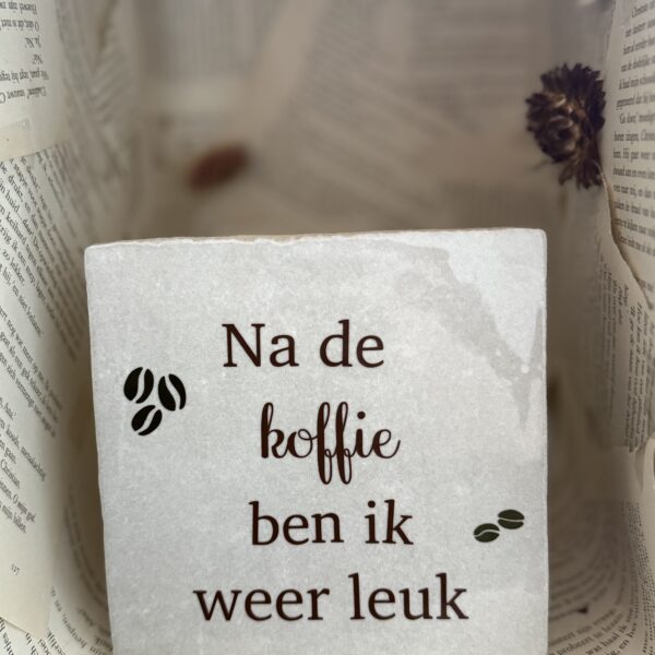 Na de koffie ben ik weer leuk.