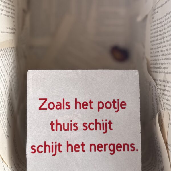 Zoals het potje thuis schijt, schijt het nergens.