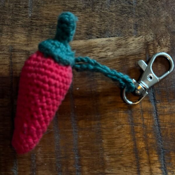sleutelhanger gehaakte peper